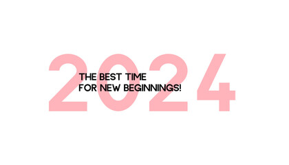 2024 number design template. Colorful 2024 with lettering	
