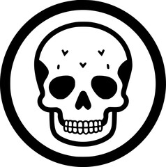 Skull | Black and White Vector illustration
