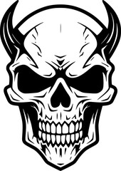Fototapeta premium Skull - High Quality Vector Logo - Vector illustration ideal for T-shirt graphic