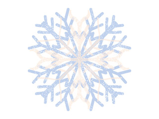 Snowflakes in various pastel colors