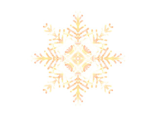 Snowflakes in various pastel colors