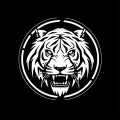 Obraz premium Tiger - High Quality Vector Logo - Vector illustration ideal for T-shirt graphic