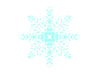 Snowflakes in various pastel colors