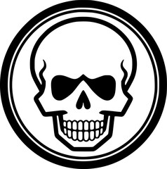 Skull | Minimalist and Simple Silhouette - Vector illustration