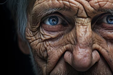 Foto op Plexiglas a powerful portrait Portrait of old elderly man © jaafar