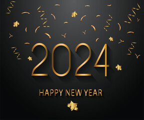 2024 Happy New Year background for your seasonal invitations, festive posters, greetings cards.