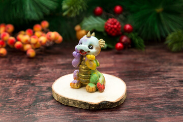 Handmade soap in the shape New Year's fairy-tale characters, a Christmas gift.