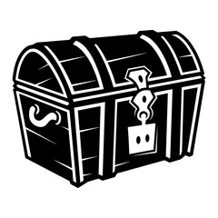 Simple Icon illustration of Treasure Chest. SVG Vector