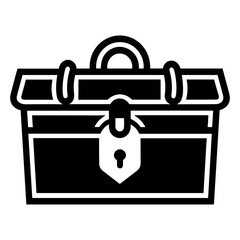 Simple Icon illustration of Treasure Chest. SVG Vector