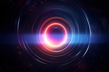 Black hole,bright circle light,sci-fi concept,closeup
