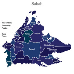 malaysia map sabah