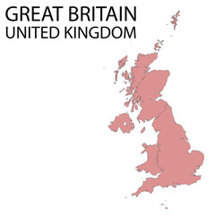 country map great britain united kingdom