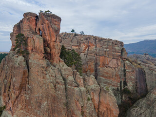 Aerial view of Belogradchik fortress Kaleto