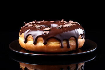 Decadent Delight: Irresistible Chocolate Donut Temptation. Ai Generative