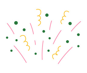 Confetti explosion vector illustration on white background