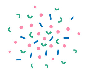 Colorful and bright confetti explosion vector illustration