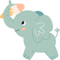 Elephant Baby With Ice Cream