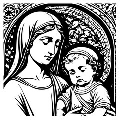 Virgin Mary end baby Jesus