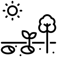 growth outline style icon