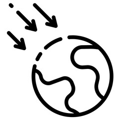meteor outline style icon