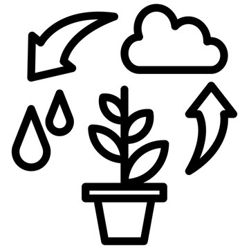 photosynthesis outline style icon