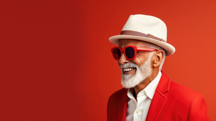 A picture capturing the pure joy of fashionable senior citizens