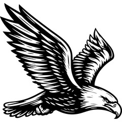 Eagle icon hand drawn vector design illustration