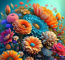 colorful flower background