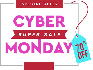 Fototapeta premium Cyber Monday Typography
