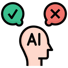 ai filled outline style icon