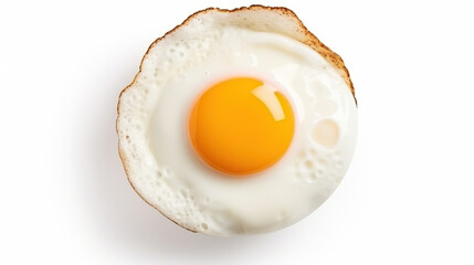 Fried Egg Isolated on white background.