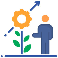 investor flat style icon