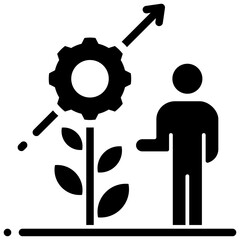 investor glyph style icon