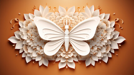Folding paper into the shape of wild animals, trees, and flowers.