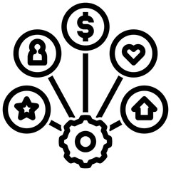 strategy outline style icon