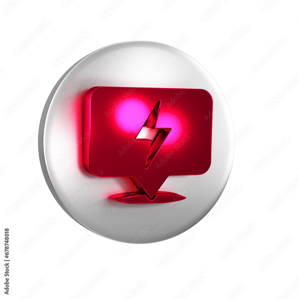 Poster red lightning bolt icon isolated on transparent background. flash icon. charge flash icon. thunder b