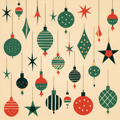 seamless christmas pattern with toys 