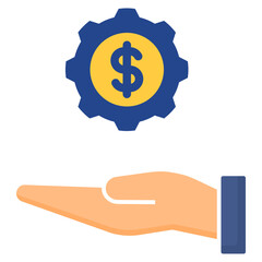 risk management flat style icon