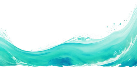 Transparent abstract soft blue and green abstract water color ocean wave texture background. Banner Graphic Resource as background for ocean wave and water wave abstract graphics	 - obrazy, fototapety, plakaty