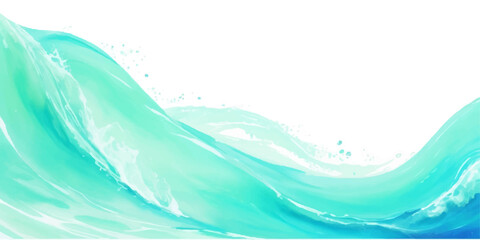 Transparent abstract soft blue and green abstract water color ocean wave texture background. Banner Graphic Resource as background for ocean wave and water wave abstract graphics	