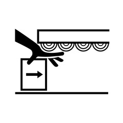 Crush Hazard Black Icon,Vector Illustration, Isolate On White Background Label. EPS10