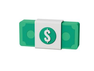 3D Money, banknote on pink background, business investment profit, money saving concept. can use for graphic element, icon symbol, for graphic designer. 3d render illustration.