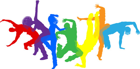 Dancers Silhouette Street Dance Poses Silhouettes