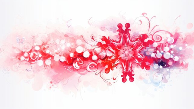  a red and white abstract background with a red flower on the left side of the image and a red flower on the right side of the right side of the image.