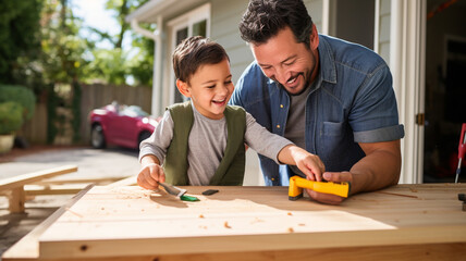Crafting Connections: A Father and Son Dive into a DIY Project Adventure.