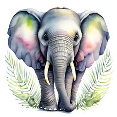 Fototapety  Namalowany słoń ilustracja