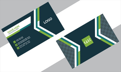 modern template with arrowsbusiness card his colour  very nice 
green and white  and use image