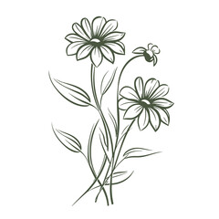 line drawing, line art png, line art prints, spring clipart, line art rose, rose clipart, floral svg, flower png, wildflower svg, flower clipart, bouquet svg, tattoo svg, line art, svg files, svg file