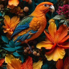 Obraz premium parrot on a branch