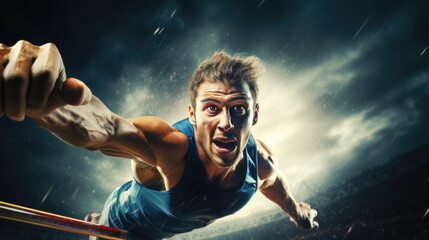 high jumper clearing the bar generative ai